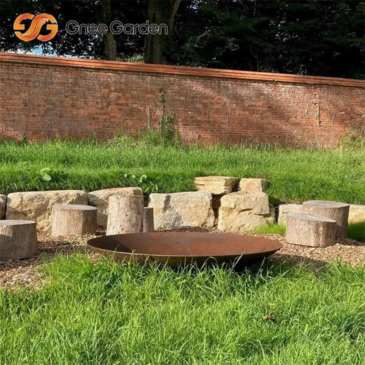 Corten Modern Round Fire Bowl