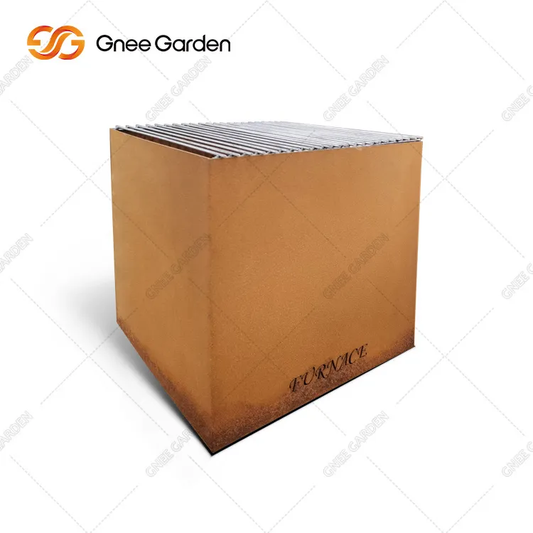 Corteni kaasaegse disainiga terasest tulekaev tagahoovi jaoks