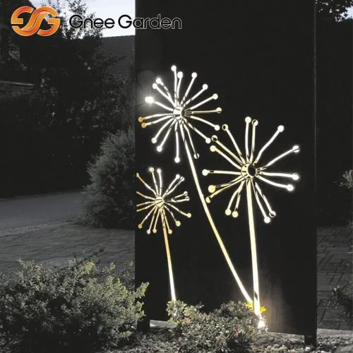 Corten Steel Outdoor Privacy ekraan võilillemustriga