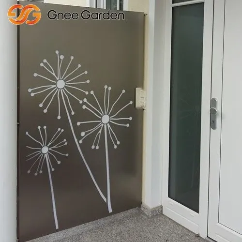 Corten Garden Screen with Dandelion Hollow pattern