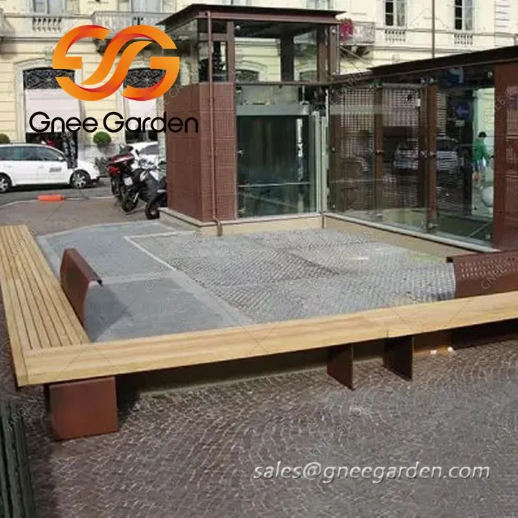 Kohandatud suurusega Corteni terasest välimööbel