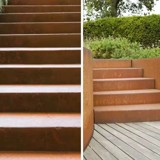 corten steel garden steps corten steel garden steps