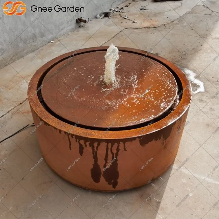 Sisseehitatud pumbaga välistingimustes kasutatav Corteni veefunktsioon