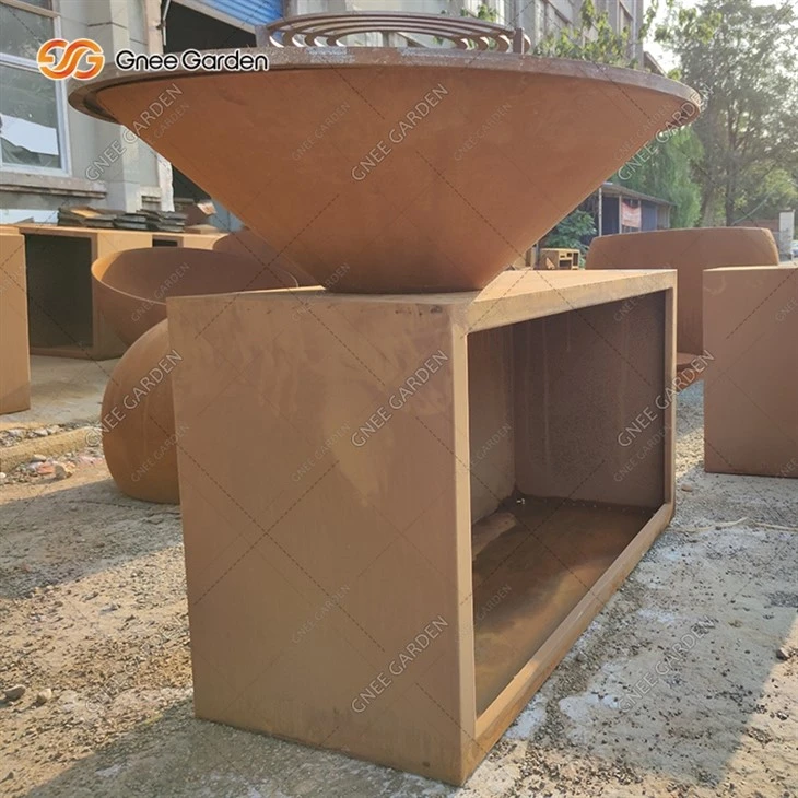 Corten Steel Qutdoor kitchen grill barbecue